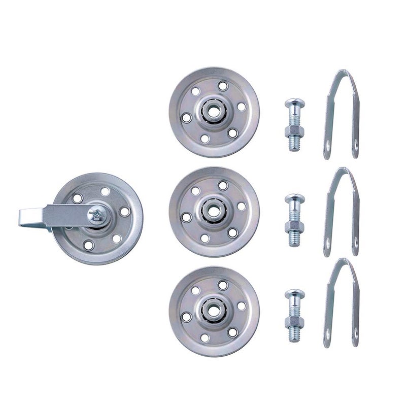 HOME MASTER HARDWARE Cable and Pulley Replacement Kit - 4pcs 3" Heavy Duty Pulleys,2pcs Galvanized Aircraft Cables - 3/32 Diameter 12 Fasteners for Overhead Sectional Garage Doors - Image 3